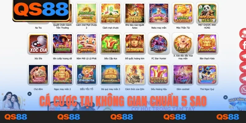 Cá cược tại không gian chuẩn 5 sao